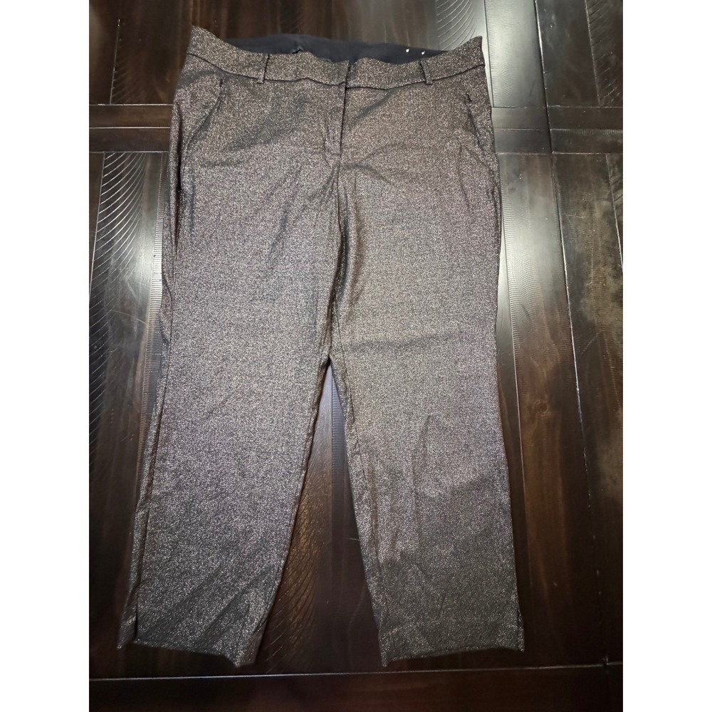 Lane Bryant Metallic Bronze Shimmer Ankle Pants Plus Size 24 Holiday Trousers
